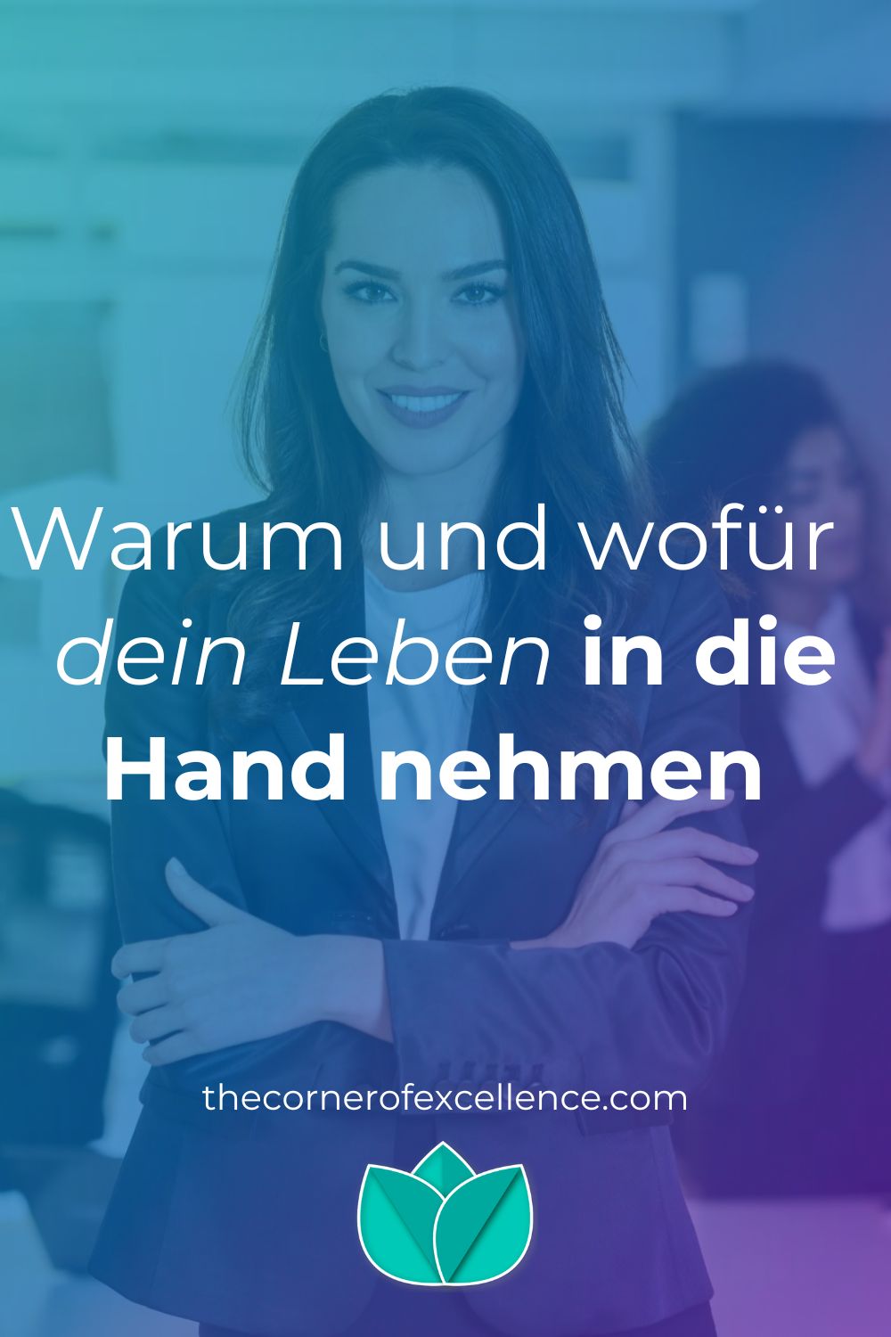 Leben in die Hand nehmen Geschaftsfrau