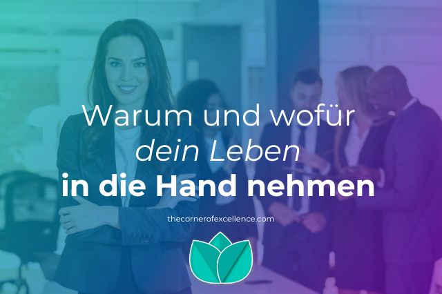 Leben in die Hand nehmen Geschaftsfrau