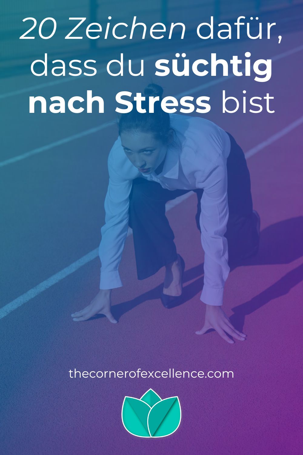 süchtig nach Stress Stresssucht stresssüchtig chronischer Stresss Frau rennt Anzug