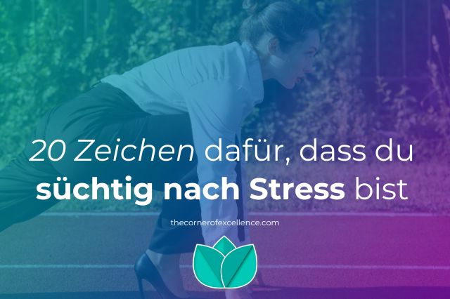 süchtig nach Stress Stresssucht stresssüchtig chronischer Stresss Frau rennt Anzug