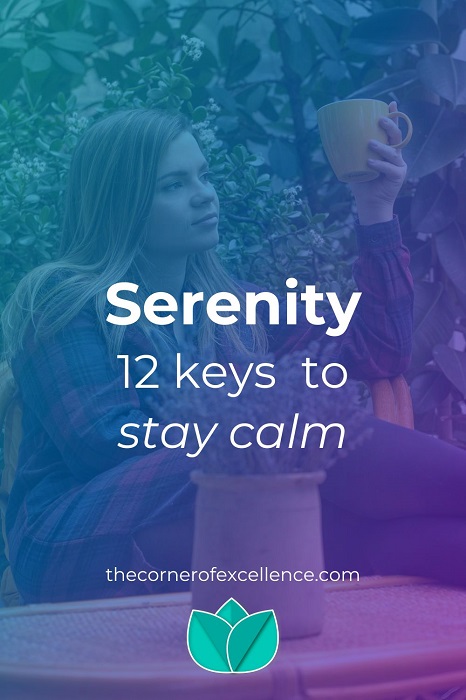 serenity stay calm relaxed woman garden