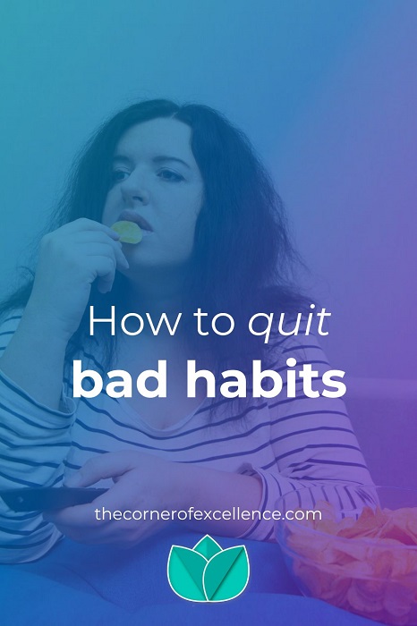 quit bad habits abandon bad habits get rid of bad habits give up bad habits woman TV potato chips